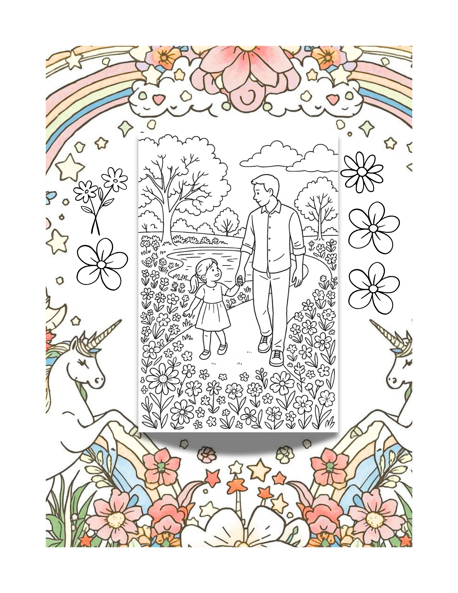 Papas Welt: Das herzliche Ausmalbuch für Kinder von 4-8 Jahren