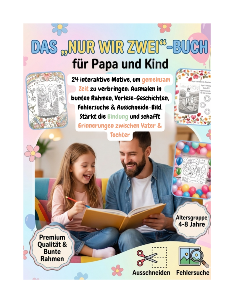 Papas Welt: Das herzliche Ausmalbuch für Kinder von 4-8 Jahren